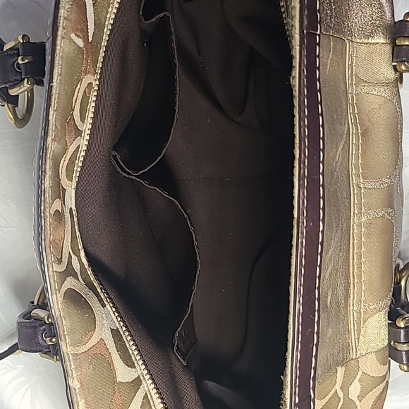 Coach Patchwork Patent Suede Signature C Jacquard Shopper Tote # F06Q-10388 - Picture 9 of 16